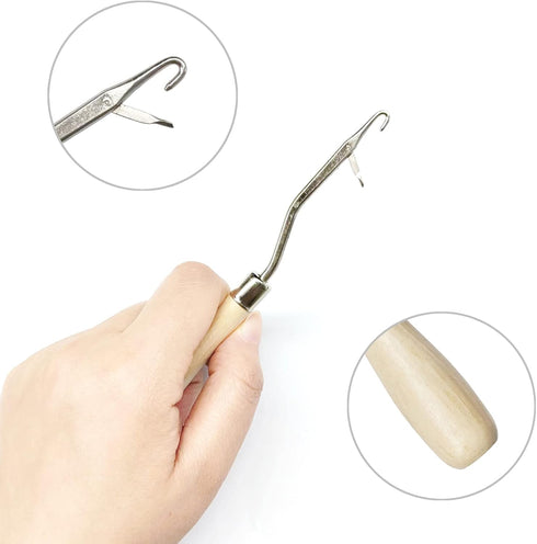 5PCS Latch Hook, Different Sizes Small Crochet Hooks Needle for Hair......