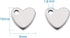 Pandahall 100pcs Heart 304 Stainless Steel Tiny Double Side Pendants Charms 10x9mm for Bracelet Jewelry Making...