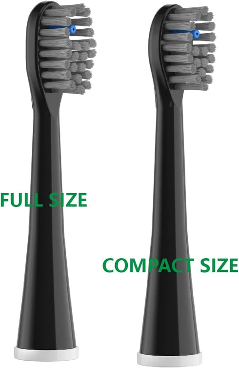 Replacement Flossing Toothbrush Heads, Compatible for WaterPick Sonic Fusion and Sonic Fusion 2.0, with Cyrstal Covers (Compact(3Packs), Black)...