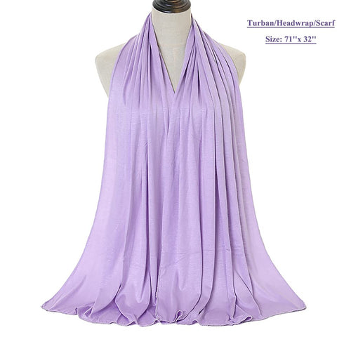 Harewom Hair Scarf for Women with Locs Braid Long Fashion Solid Color Boho Cotton African Head Wrap Tie Headband Bulk Lavender...