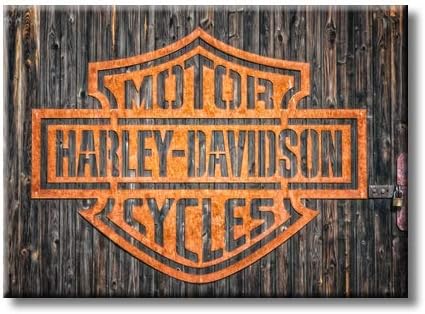 Harley Davidson Motorcycles Picture on Stretched Canvas, Wall Art Décor, Ready to Hang...