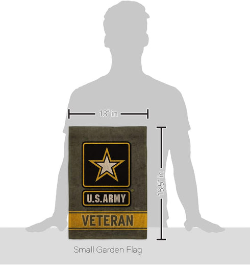 Breeze Decor US Army Veteran Garden Flag Armed Forces Rangers United State American Military Retire Official House Banner Small Yard Gift Double-S...