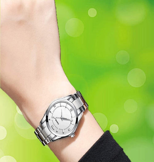 Women Watch Classic Silver Stainless Steel Waterproof Quartz Analog Watch Fashion Ladies Wrist Watches...