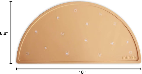 mushie Silicone Placemat for Kids | BPA-Free Non-Slip Design (Sun Orange)...