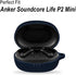 Geiomoo Silicone Carrying Case Compatible with Anker Soundcore Life P2 Mini, Portable Scratch Shock Resistant Cover with Carabiner (Navy Blue)...