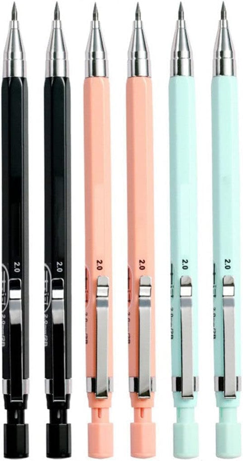 3Pcs 2.0mm 2B Propelling Pencils Candy Color Mechanical Pencil Drawing Writing for Kids Girl Gift School Supplies Students Stationery Professional...