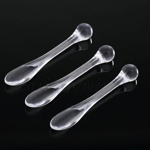 10 Pcs Transparent Acrylic Makeup Sticks Mud Mixing Tool Mask Spatula DIY Face Beauty Makeup Tool Portable Mask Stick Cosmetic Mask Spoon Spatulas...