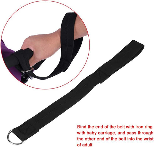 Baby Stroller Safety Wrist Strap, Anti-Lost Wrist Leash, Stroller Wheelchair Safety Wrist Strap Stroller Leash Pram Carriage Stroller Clips Cushio...