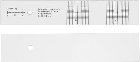 Hilitand Turntable Cartridge Alignment Protractor Tool, Acrylic LP Phono Turntable Cartridge Azimuth Ruler for Measuring & Balancing LP Record Pla...