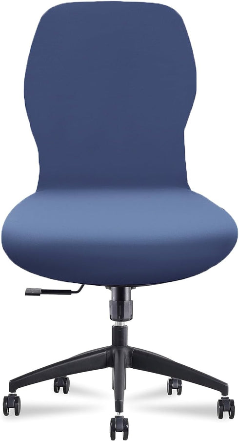 Velvet Stretch Armless Office Chair Covers - Colorful Stretch Slipcover for Desk Chairs (Navy)...