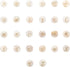 Airssory 26 Pcs Letter A-Z Initial Alphabet Carved Flat Round Natural Freshwater White Shell Charms Top Drilled Hole Tiny Pendants Kit for Jewelry...