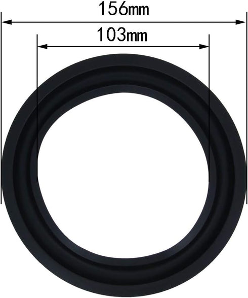 Fielect 6.5 Inch Speaker Rubber Edge Surround Rings Replacement Parts for Speaker Repair or DIY 2pcs...