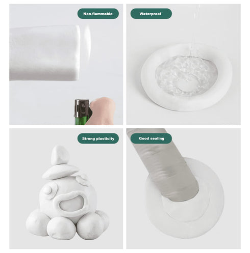 Waterproof Wall Repair Seal Mortar | Sealing Clay for Wall Hole Repair | Repair Air Conditioning Holes Sealing Mud | Holes Filler (1)...