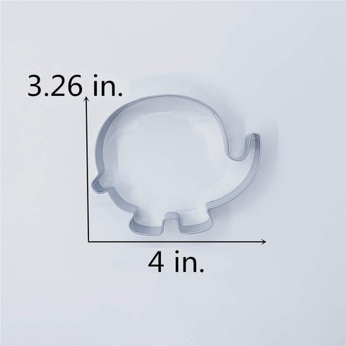 LILIAO Cute Elephant Cookie Cutter for Baby Shower - 4 x 3.3 inches - Stainless Steel...