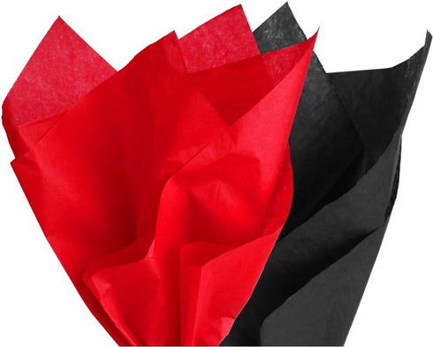 PMLAND Gift Wrapping Tissue Paper - Black and Red - 20 Inches x 26 Inches 60 Sheets...