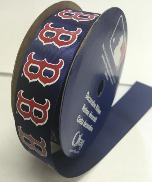 Boston Ribbon 7/8"" Inches by 9-Feet - Officially Licensed, Blue...