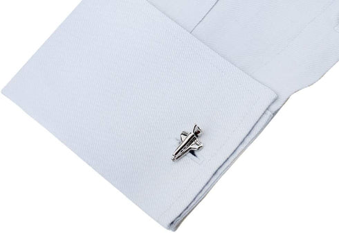Shuttle Nasa Plane Rocket Space Station Spaceship Pair Cufflinks in a Presentation Gift Box & Polishing Cloth...