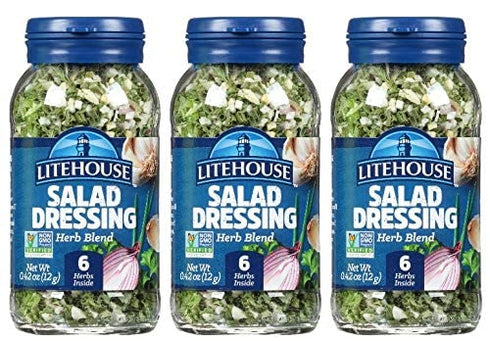 Litehouse Freeze Dried Salad Herb Blend - Substitute for Fresh Salad Herb, Salad Dressing, Organic, Salad Herb Blend Seasoning, Non-GMO, Gluten-Fr...