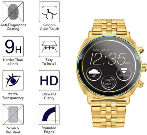 Compatible for Citizen CZ Smart Gen 2 41MM Screen Protector, 9H Anti-Scratch Tempered Glass Protective Film for CZ Smart Gen 2 41MM Unisex Casual ...