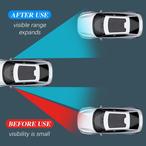 2Pcs Fan Shaped Blind Spot Mirror, Side Mirror Blindspot, 360° Adjustable Frameless Convex Rear View Mirror, Universal Rearview Mirror Accessories...