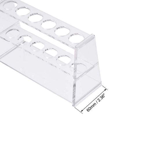 uxcell Acrylic Test Tube Holder Lab Stand Rack 6 Wells for 25ml Centrifuge Tubes Clear...