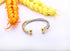 UNY JEWEL Jewelry Make a Statement with Our Two Tone Twisted Cable Wire Ball Weave Cuff Bangle Makes a Thoughtful and Stylish Gift...