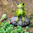 Top Collection 2.725-Inch Miniature Fairy Garden and Terrarium Cute Frog on Stone, Mini...