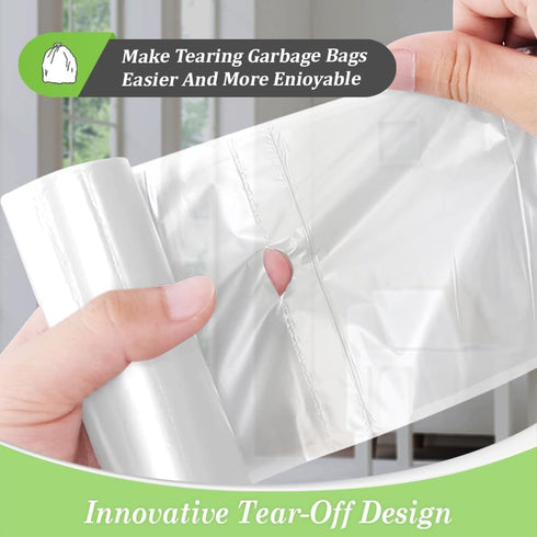 1.2 Gallon 80 Counts Strong Trash Bags Garbage Bags, Bathroom Trash Can Bin Liners, Small Plastic Bags for home office kitchen, fit 5-6 Liter, 0.8...