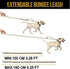 Tactical Bungee Dog Leash Heavy Duty Fast Dispatch 2 Handle Control Quick Release Cat Dog Pet Leash with Shock Absorbing Dog Training Leashes Blac...
