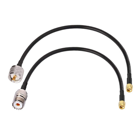 BINGFU SMA Male to UHF SO239 Female & PL259 Male RG58 Coaxial Jumper Cable 12 inch 30cm (2-Pack) for Portable VNA Vector Network Analyzer Antenna ...