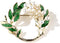 Nobrand COLORFUL BLING Leaf Brooches Pin - Women Chest Brooch, Good Idea For Party, Dance, Wedding, Banquet...