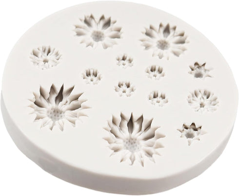 Daisy Flower Fondant Mold Flower Candy Silicone Molds For Cake Decoration Cupcake Topper Chocolate Cupcake Topper Sugar Craft Polymer Clay Gum Pas...