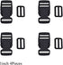 SGH Pro 1 Inch Single Adjustable Quick Side Release Buckles with 1 Inch Tri-Glide Slides Clips Snaps No Sewing Heavy Duty Plastic Replacement for ...