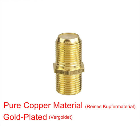 VCE Coaxial Cable Connector, RG6 F-Type Gold Plated Adapter Female to Female Coax Extender TV Cables, 5-Pack...