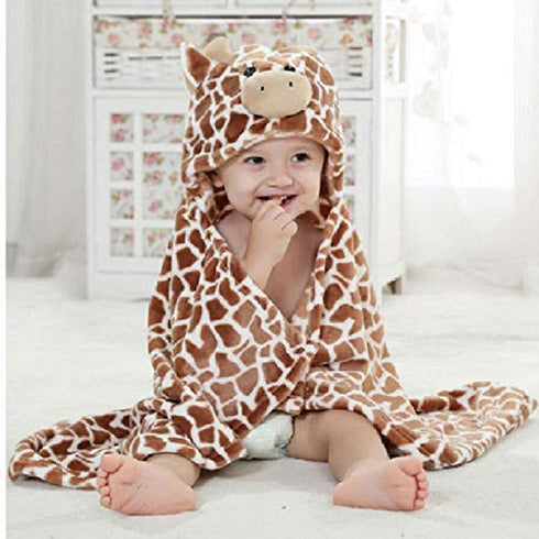 Vauwmsr Baby Hooded Blanket Ultra Soft Warm Newborn Infant Swaddle Wrap Bath Shower Towel, 25.6" x 39.4", Brown...