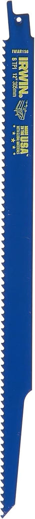IRWIN Tools Nail-Embedded Wood Cutting Reciprocating Saw Blade, 12-Inch, 6 TPI (372156)...