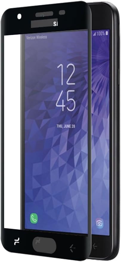 CENTAURUS Galaxy J7 2018 Screen Protector-(3 Pack) Ultra-Thin Full Coverage Black Tempered Glass Protective Film Compatible with Samsung Galaxy J7...