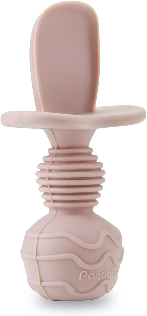 PandaEar 6 Pack Silicone Baby Spoons and Fork Feeding Set- Anti-Choke First Self Feeding Utensils for Baby Led Weaning Ages 3 Months -Pink...