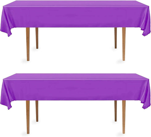 DecorRack 2 Rectangular Tablecloths BPA-Free Plastic, 54 x 108 inch, Dining Table Cloth, Rectangle Table Cover for Parties, Picnic, Camping and Ou...