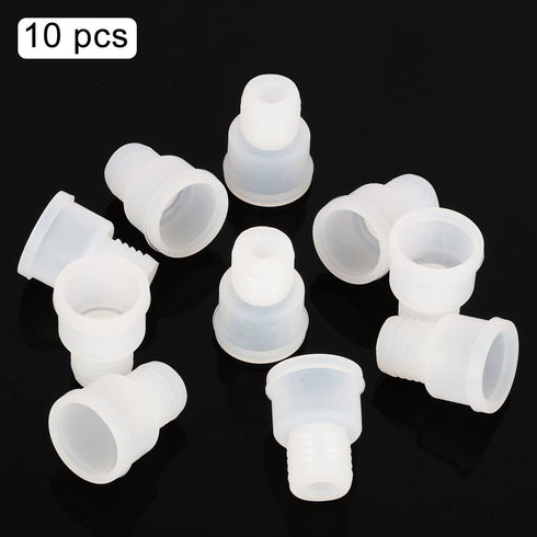 stonylab Silicone Stopper with Thread, 14# Natural Silicone Septum Stopper Fit for 14/20 Outer Joint Lab Glassware, Sleeve Type, Pack of 10...