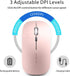 Uciefy Q5 Slim Rechargeable Wireless Mouse, 2.4G Portable Optical Silent Ultra Thin Wireless Computer Mouse with USB Receiver and Type C Adapter, ...