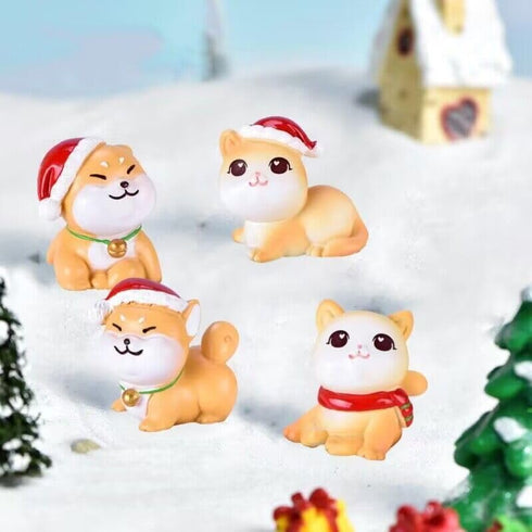 8Pcs Cat Figurines & Dog Figurines,Fairy Puppy with Hat, Fairy Garden Animals for Fairy Garden, Micro Landscape, Plant Pots, Cake Decor,Best Gift ...