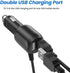 12V Car Charger with 5V Daul USB Ports and 5 Connectors for Radar Detector, LED Light Strip, Portable Air Pump, DVD Player, Monitor, Speaker, Brea...