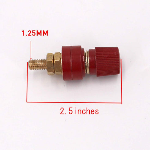 UTSAUTO Battery Terminal 5/16” M8 8mm Stud Remote Battery Binding Post Power Junction Post Connector Terminal Kit 2Pcs (Red & Black)...