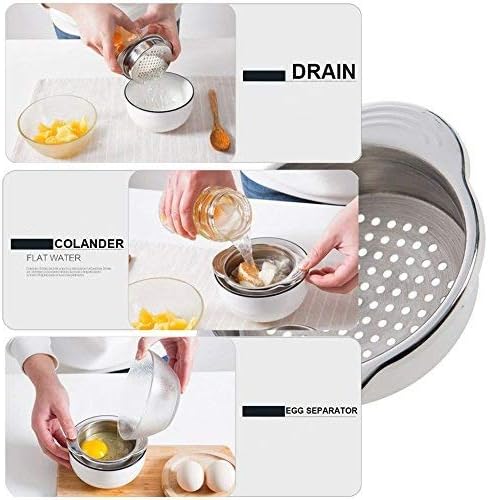 Stainless Steel Food Can Strainer Sieve Tuna Press Lid Oil Drainer Remover, Unique No-Mess Dishwasher Safe Design...