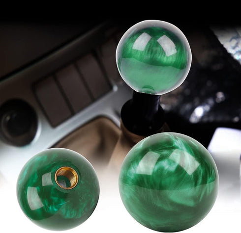 Universal Dark Green Pearl 54mm Round Ball Shift Knob Manual Car Gear Shifter M8 M10 M12...