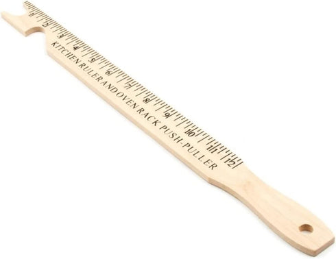 Fox Run Oven Rack Push/Pull Kitchen Ruler, 0.25 x 1.25 x 16.5 inches, Brown...