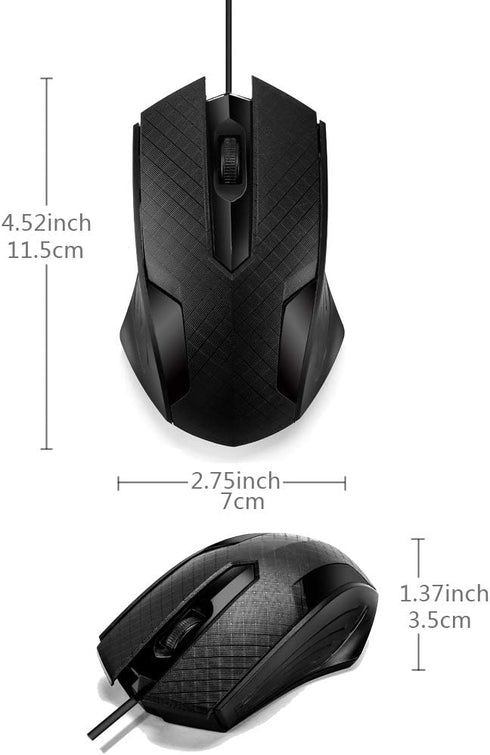 MCSaite Wired Mini Keyboard and Mouse Combo - with Keyboard Cover USB 60% Keyboard for Windows, PC, Laptop...