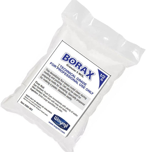 Borax Flux 1/2 Pound Melting Gold Silver Crucible Glaze Jewelry Casting 8oz...