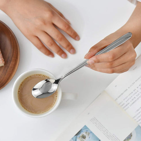 12 Pieces Long Handle Spoon, Stainless Steel Ice Tea Spoon Milkshake Spoon...